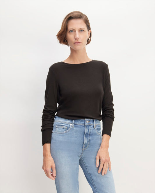 The Long-Sleeve Tee in Butterluxe | Black