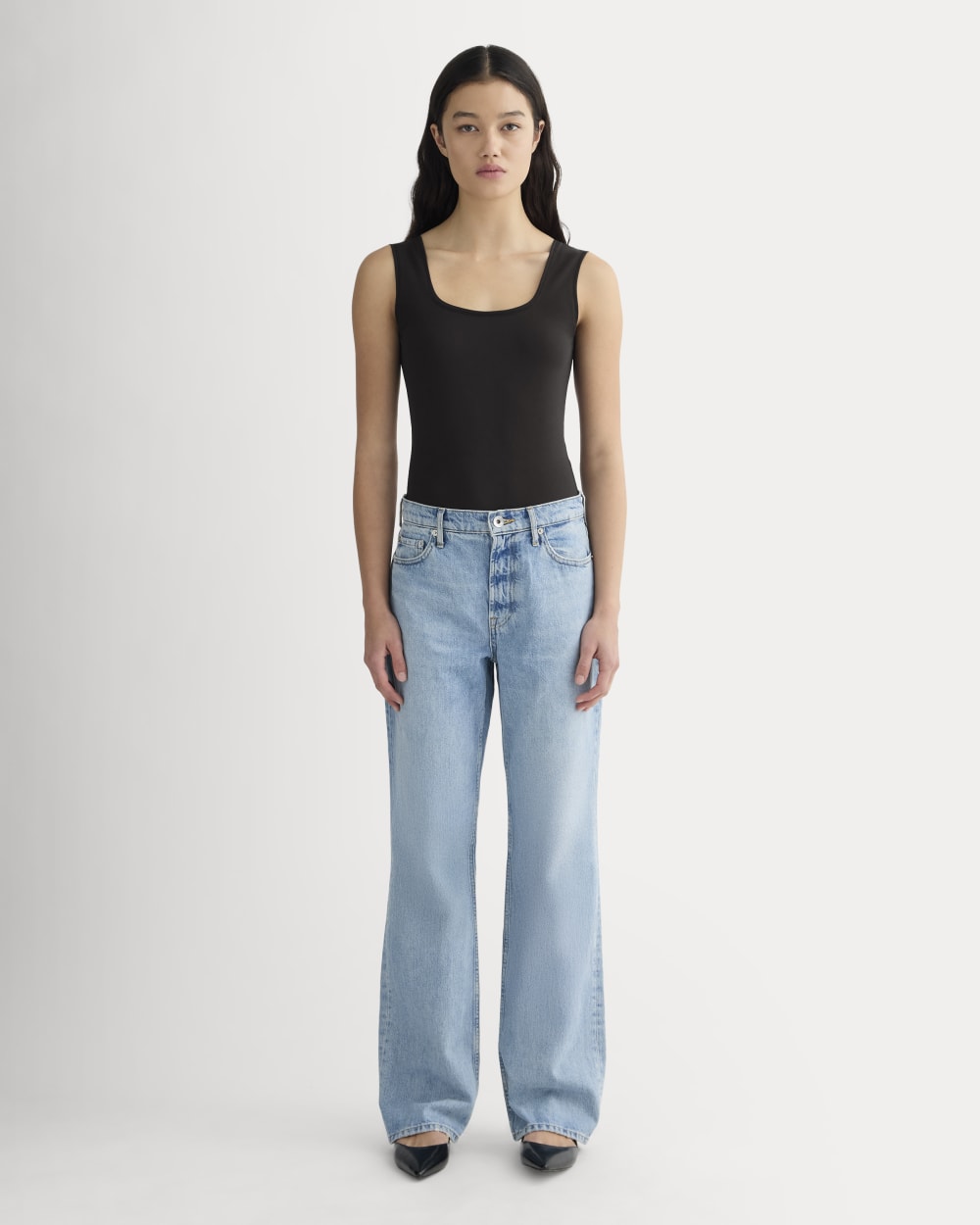 The Form Square-Neck Bodysuit | Black