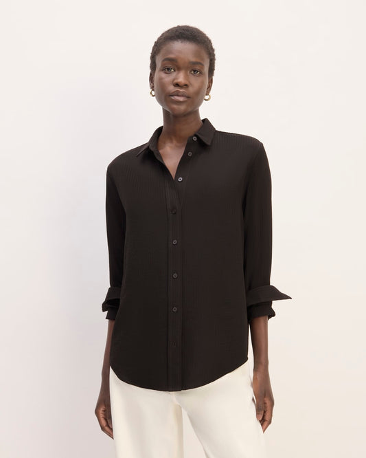 The City Stripe Relaxed Shirt | Black
