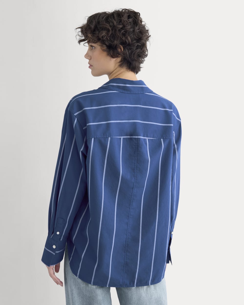 Everyday Shirt in Silky Cotton | Estate Blue/Open Air/White