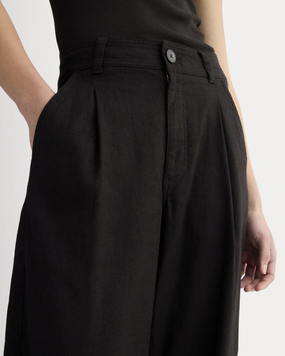 The Everywhere Pant in Stretch Linen | Black