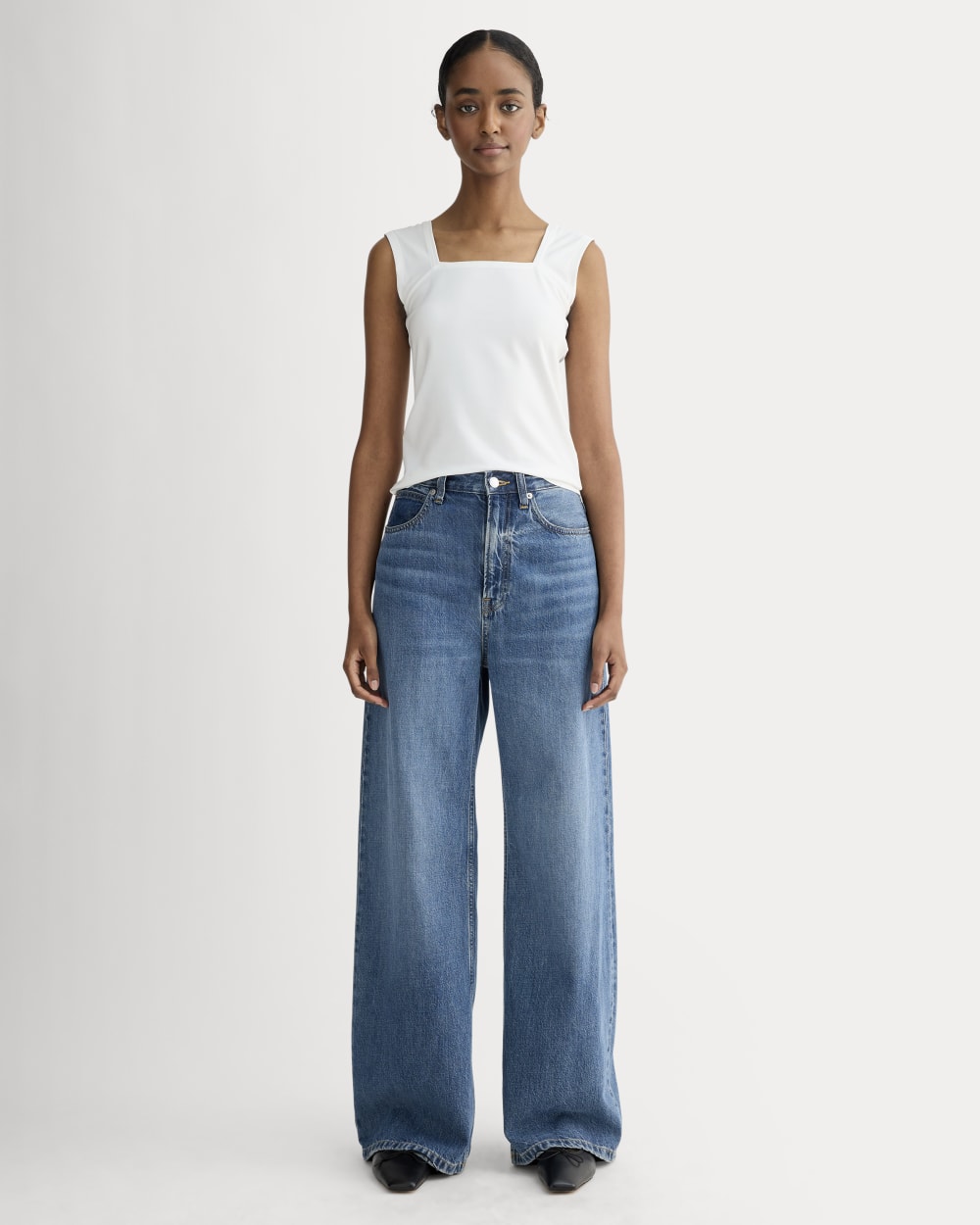 The Form Square-Neck Tank | White