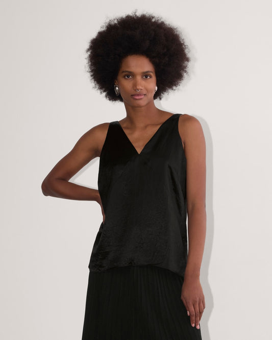 The Satin Tank | Black