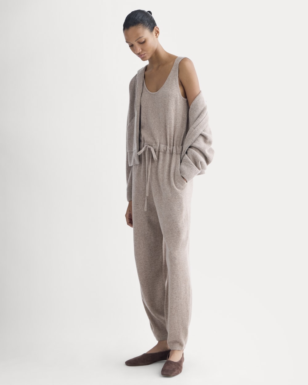 Cashmere Lounge Jumpsuit | Oatmeal