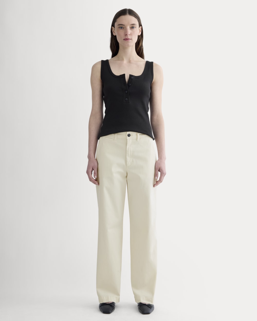 The Selfie Henley Tank | Black