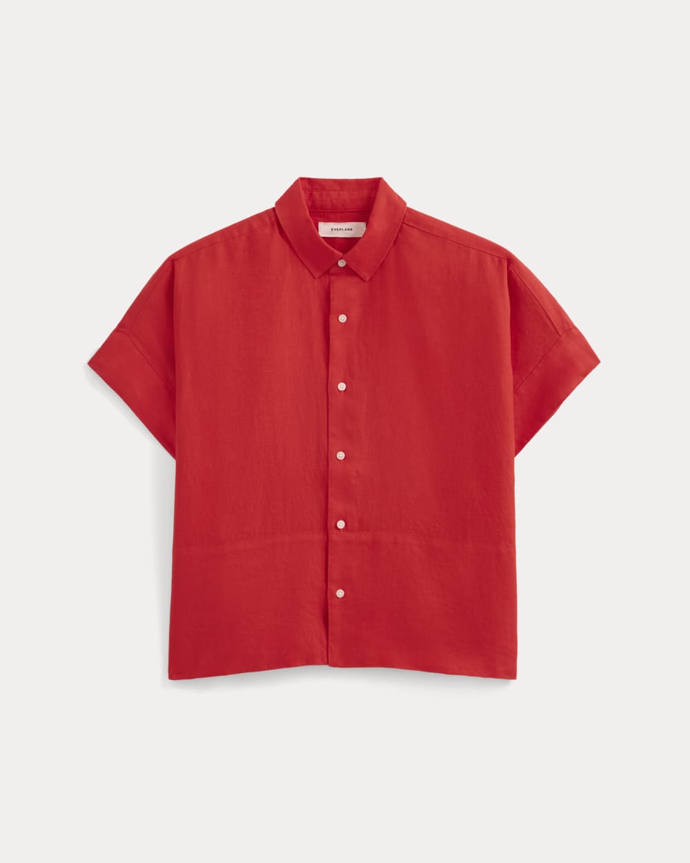 The Boxy Shirt in Linen | Fiery Red