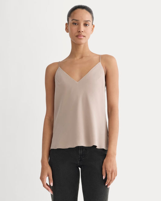 The Tie Back Cami in Washable Silk | Burnt Sugar
