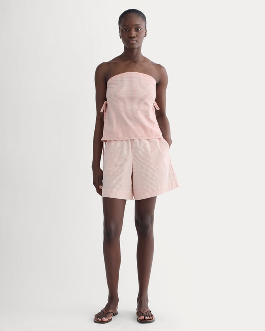 The Seersucker Pull-On Short | Soft Orange